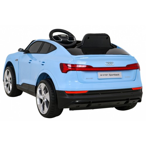 Audi E-Tron Sportback Kids Blue Remote Drive 4x4 Rádio s pomalým startem MP3 LED
