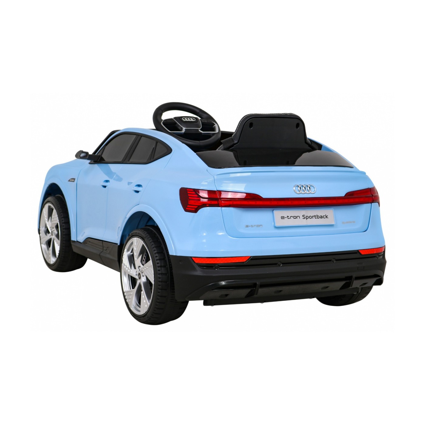 Audi E-Tron Sportback Kids Blue Remote Drive 4x4 Rádio s pomalým startem MP3 LED