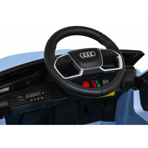Audi E-Tron Sportback Kids Blue Remote Drive 4x4 Rádio s pomalým startem MP3 LED