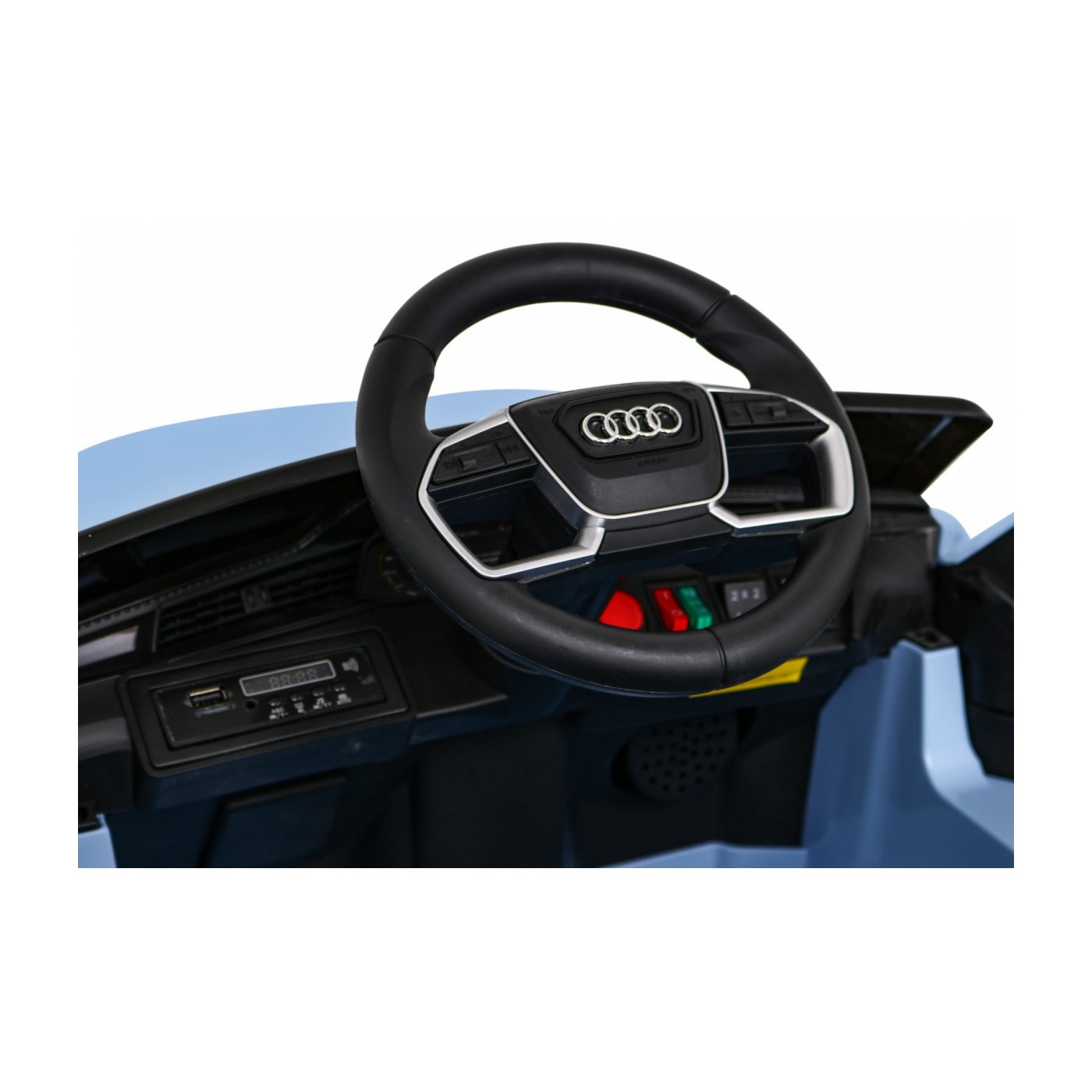 Audi E-Tron Sportback Kids Blue Remote Drive 4x4 Rádio s pomalým startem MP3 LED