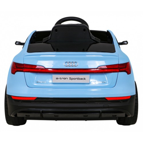 Audi E-Tron Sportback Kids Blue Remote Drive 4x4 Rádio s pomalým startem MP3 LED