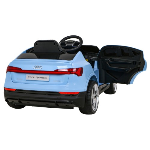 Audi E-Tron Sportback Kids Blue Remote Drive 4x4 Rádio s pomalým startem MP3 LED
