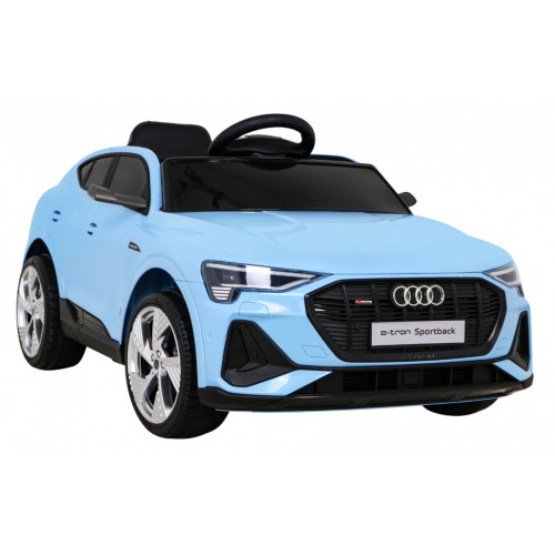 Audi E-Tron Sportback Kids Blue Remote Drive 4x4 Rádio s pomalým startem MP3 LED