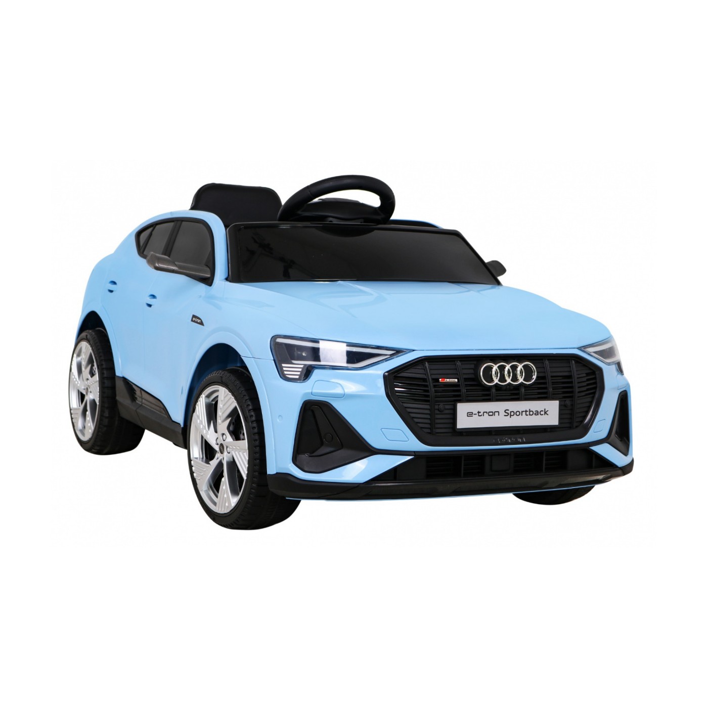 Audi E-Tron Sportback Kids Blue Remote Drive 4x4 Rádio s pomalým startem MP3 LED