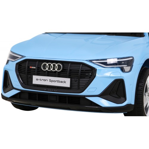 Audi E-Tron Sportback Kids Blue Remote Drive 4x4 Rádio s pomalým startem MP3 LED