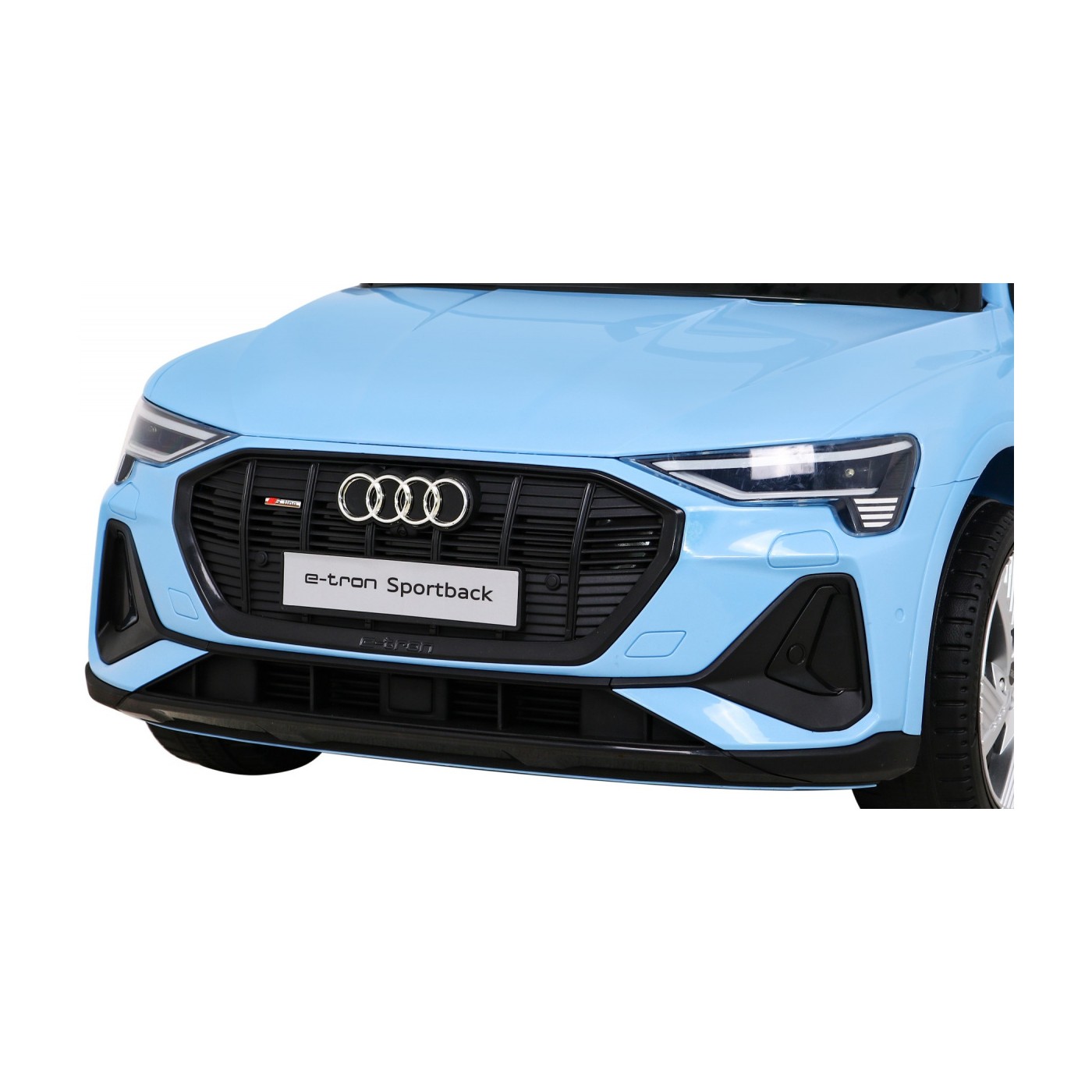 Audi E-Tron Sportback Kids Blue Remote Drive 4x4 Rádio s pomalým startem MP3 LED