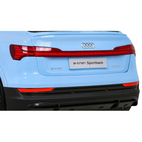 Audi E-Tron Sportback Kids Blue Remote Drive 4x4 Rádio s pomalým startem MP3 LED