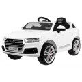 Audi Q7 Quattro S-Line Bateriové Bílé Dálkové Ovládání Pomalý Start EVA Rádio MP3 LED