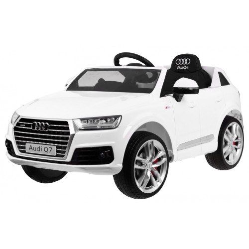 Audi Q7 Quattro S-Line Bateriové Bílé Dálkové Ovládání Pomalý Start EVA Rádio MP3 LED