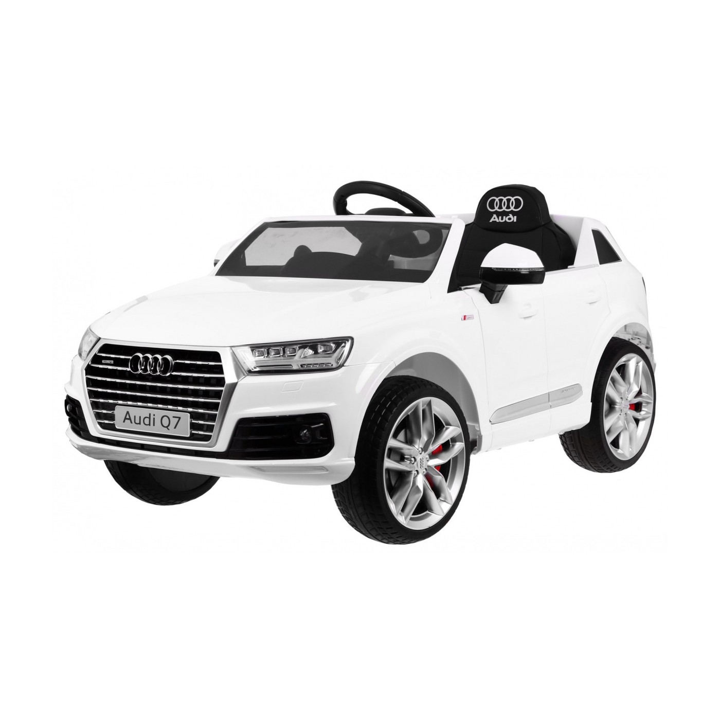 Audi Q7 Quattro S-Line Bateriové Bílé Dálkové Ovládání Pomalý Start EVA Rádio MP3 LED