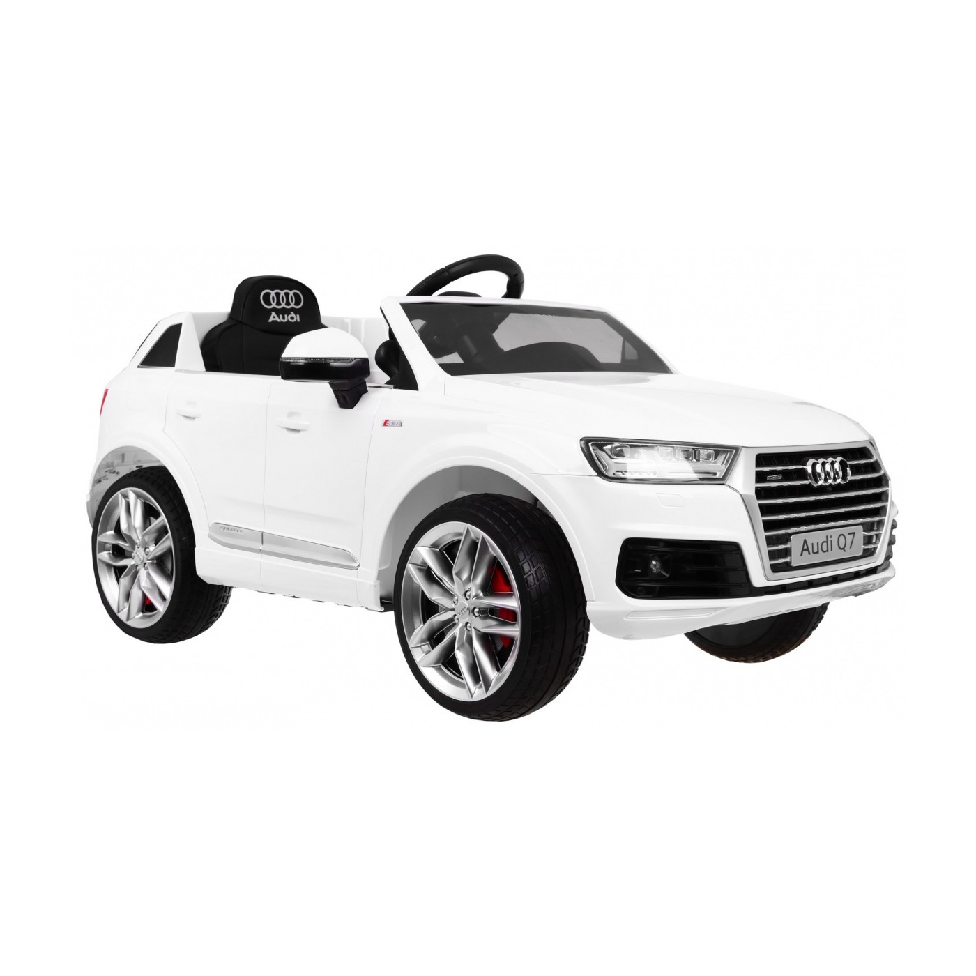 Audi Q7 Quattro S-Line Bateriové Bílé Dálkové Ovládání Pomalý Start EVA Rádio MP3 LED