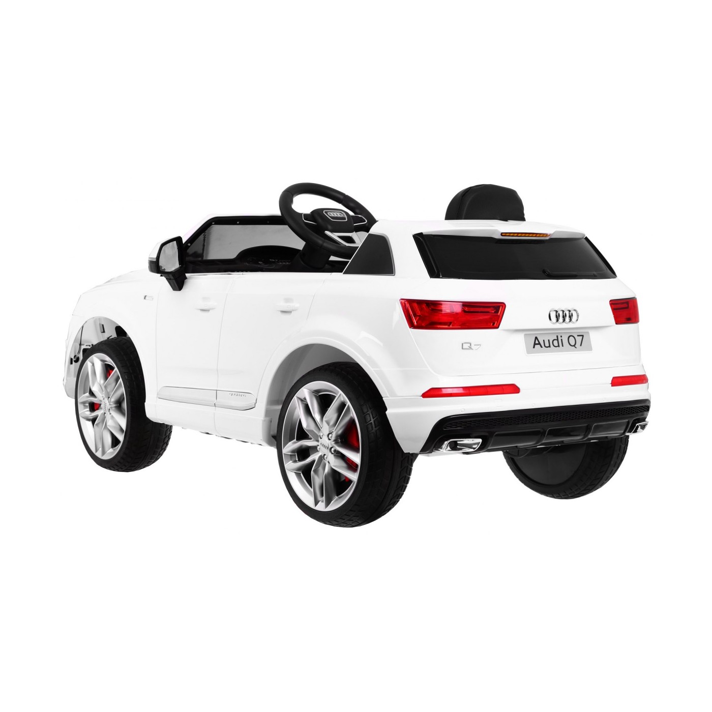 Audi Q7 Quattro S-Line Bateriové Bílé Dálkové Ovládání Pomalý Start EVA Rádio MP3 LED