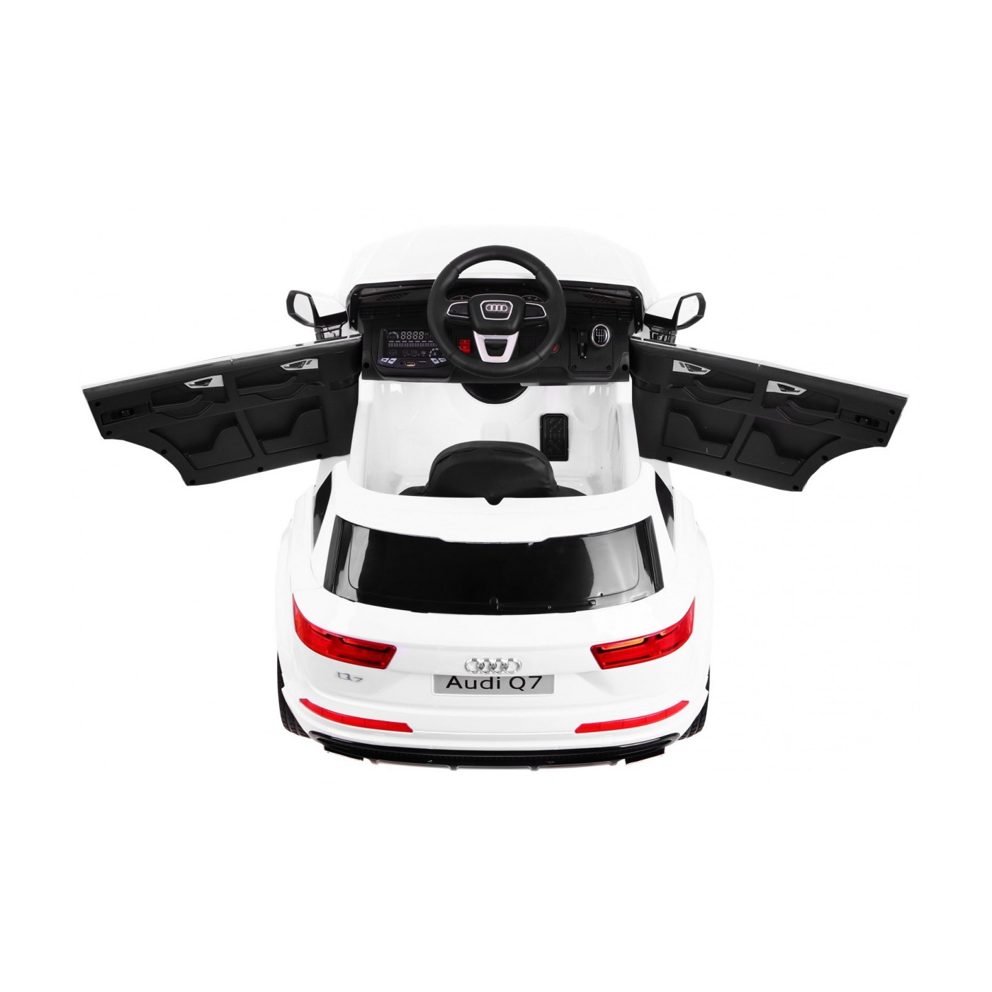 Audi Q7 Quattro S-Line Bateriové Bílé Dálkové Ovládání Pomalý Start EVA Rádio MP3 LED