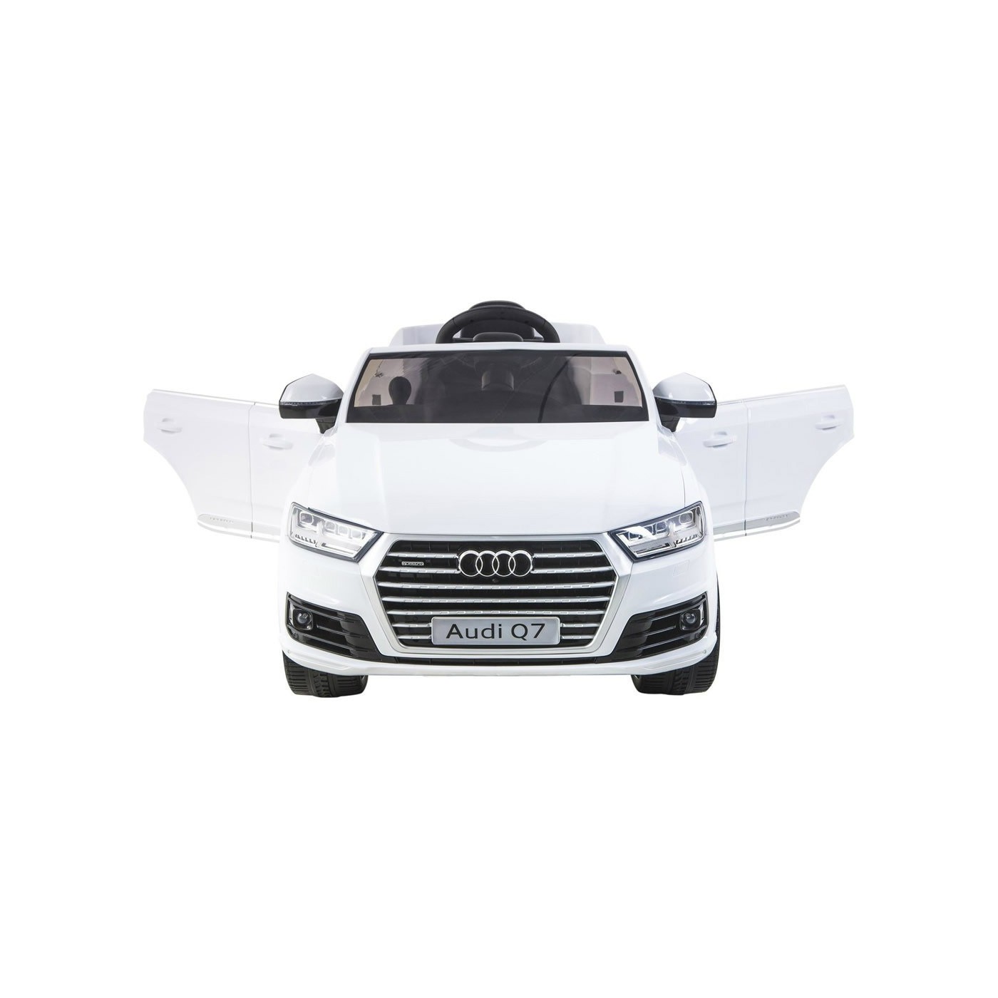 Audi Q7 Quattro S-Line Bateriové Bílé Dálkové Ovládání Pomalý Start EVA Rádio MP3 LED