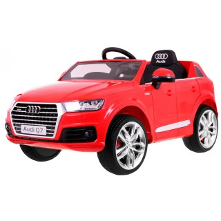 Audi Q7 Quattro S-Line Bateriové Červené Dálkové Ovládání Pomalý Start EVA Rádio MP3 LED