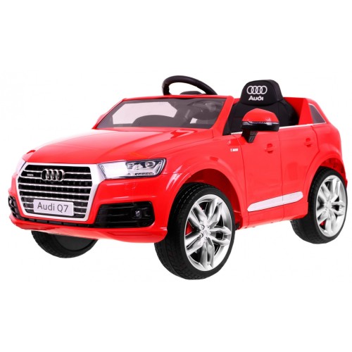 Audi Q7 Quattro S-Line Bateriové Červené Dálkové Ovládání Pomalý Start EVA Rádio MP3 LED