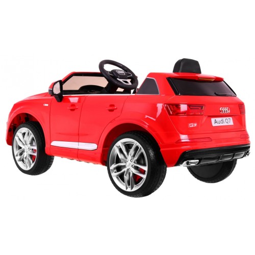 Audi Q7 Quattro S-Line Bateriové Červené Dálkové Ovládání Pomalý Start EVA Rádio MP3 LED