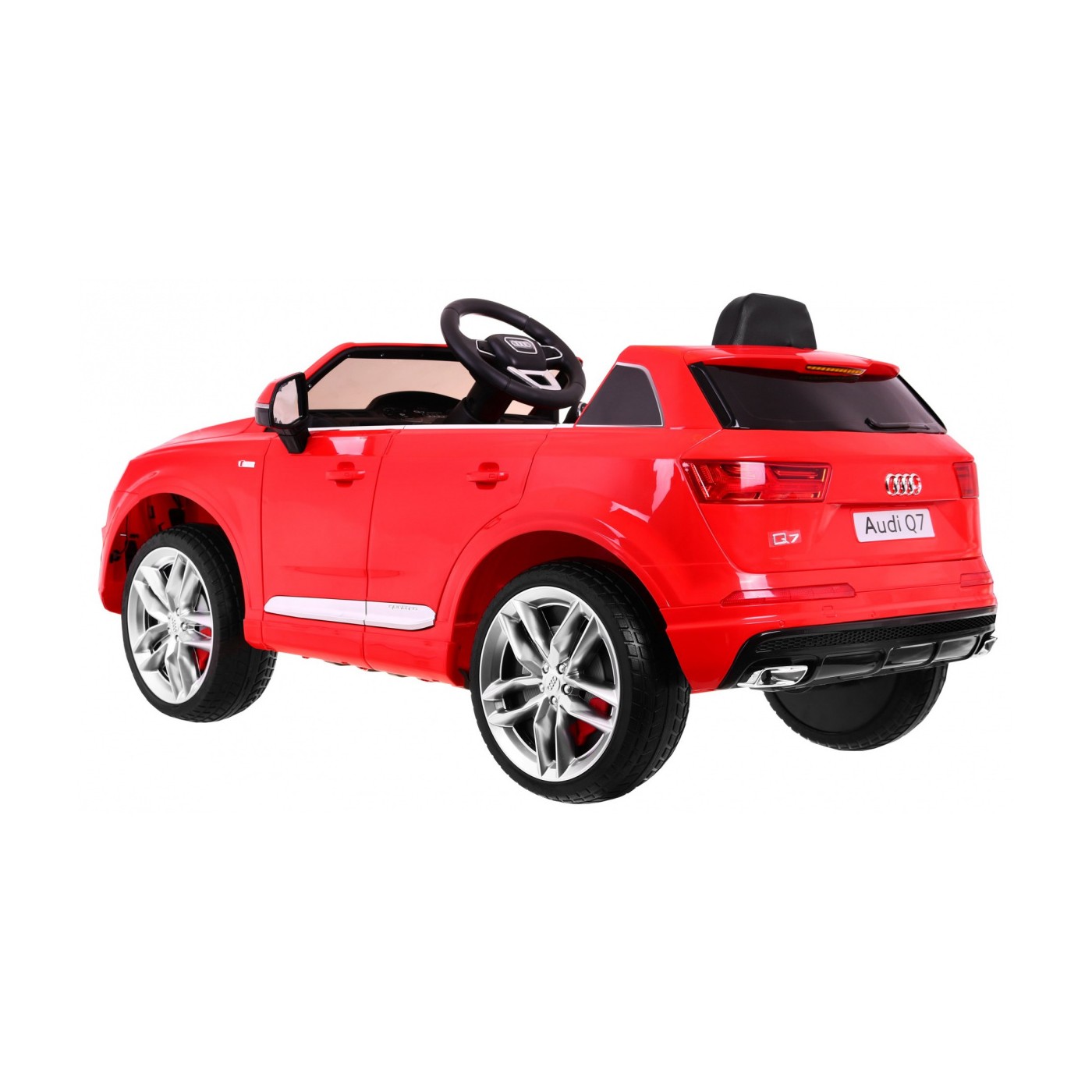 Audi Q7 Quattro S-Line Bateriové Červené Dálkové Ovládání Pomalý Start EVA Rádio MP3 LED