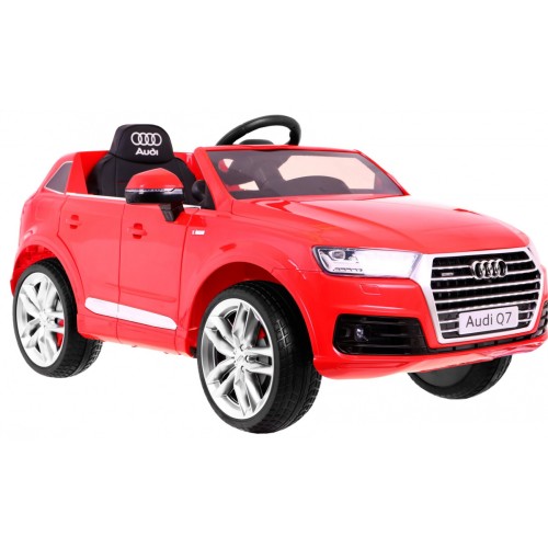 Audi Q7 Quattro S-Line Bateriové Červené Dálkové Ovládání Pomalý Start EVA Rádio MP3 LED
