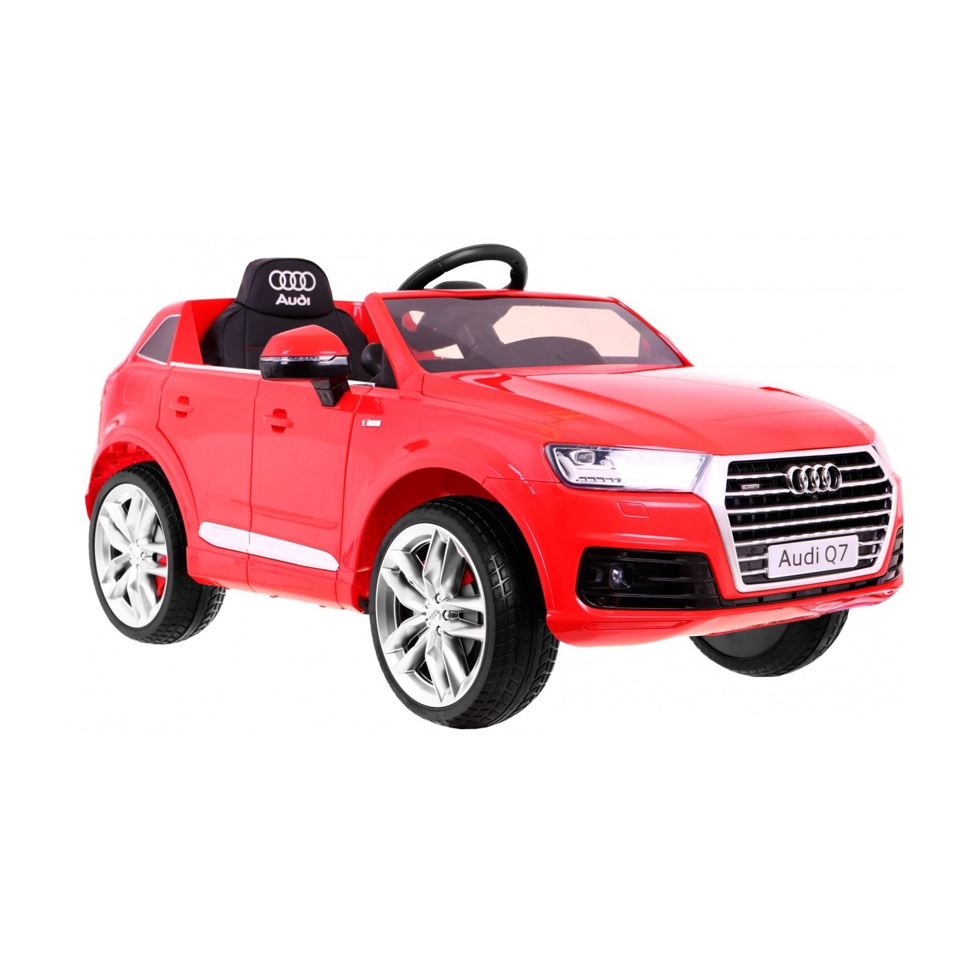 Audi Q7 Quattro S-Line Bateriové Červené Dálkové Ovládání Pomalý Start EVA Rádio MP3 LED