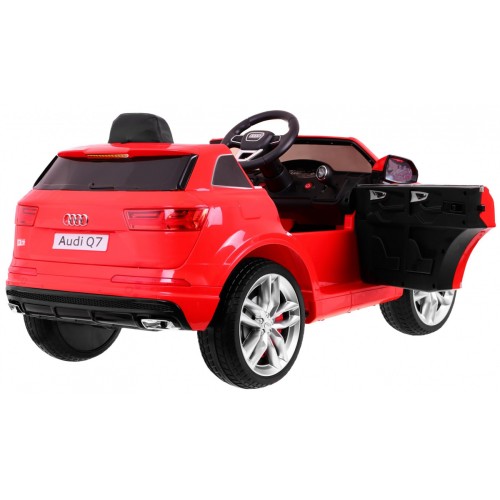 Audi Q7 Quattro S-Line Bateriové Červené Dálkové Ovládání Pomalý Start EVA Rádio MP3 LED