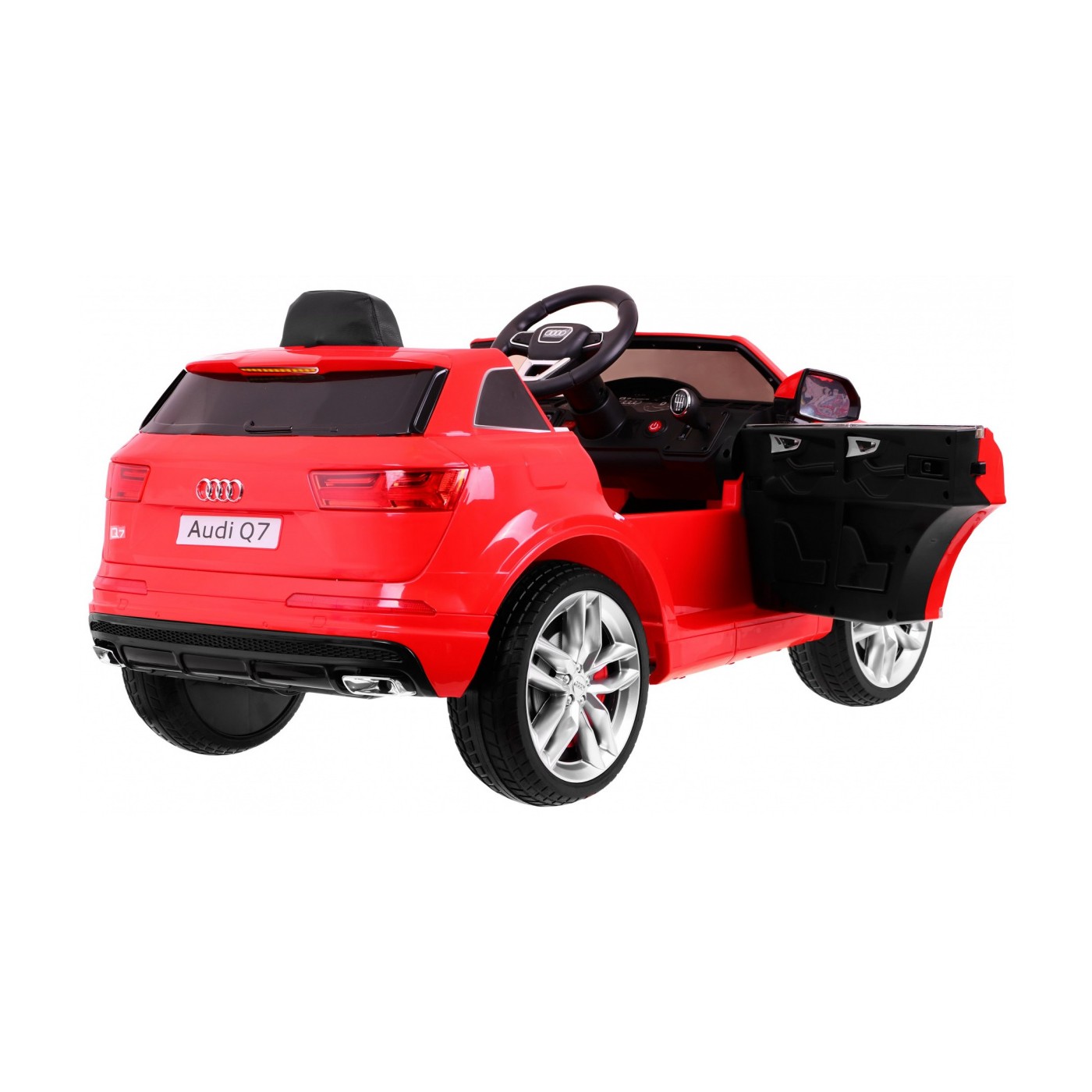 Audi Q7 Quattro S-Line Bateriové Červené Dálkové Ovládání Pomalý Start EVA Rádio MP3 LED