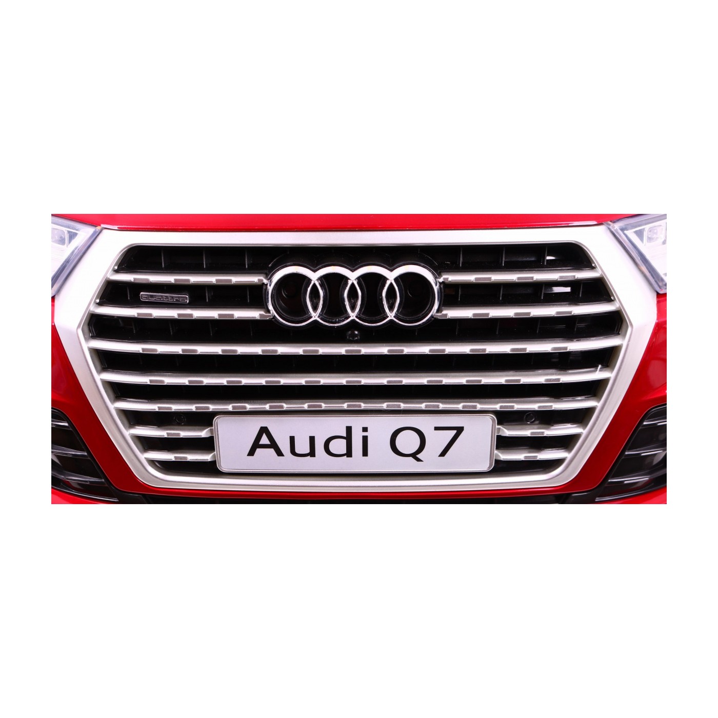 Audi Q7 Quattro S-Line Bateriové Červené Dálkové Ovládání Pomalý Start EVA Rádio MP3 LED
