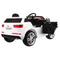 Bateriový lak Audi Q7 Quattro S-Line bílý + dálkové ovládání + pomalý start + EVA + MP3 rádio