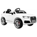 Bateriový lak Audi Q7 Quattro S-Line bílý + dálkové ovládání + pomalý start + EVA + MP3 rádio