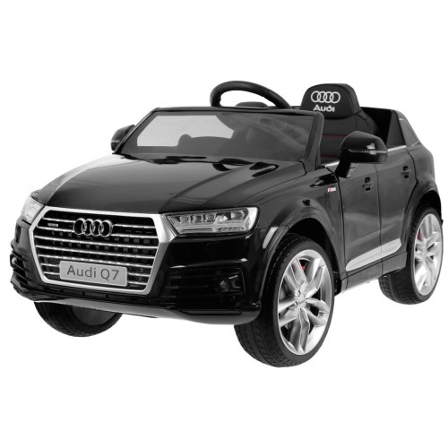 Bateriový lak Audi Q7 Quattro S-Line černý + dálkové ovládání + pomalý start + EVA + MP3 rádio