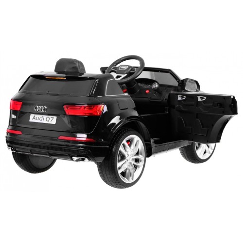 Bateriový lak Audi Q7 Quattro S-Line černý + dálkové ovládání + pomalý start + EVA + MP3 rádio