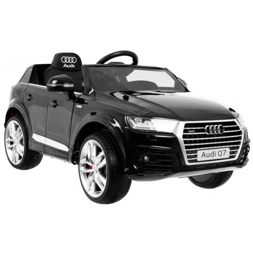 Bateriový lak Audi Q7 Quattro S-Line černý + dálkové ovládání + pomalý start + EVA + MP3 rádio