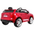 Bateriový lak Audi Q7 Quattro S-Line červený + dálkové ovládání + pomalý start + EVA + MP3 rádio