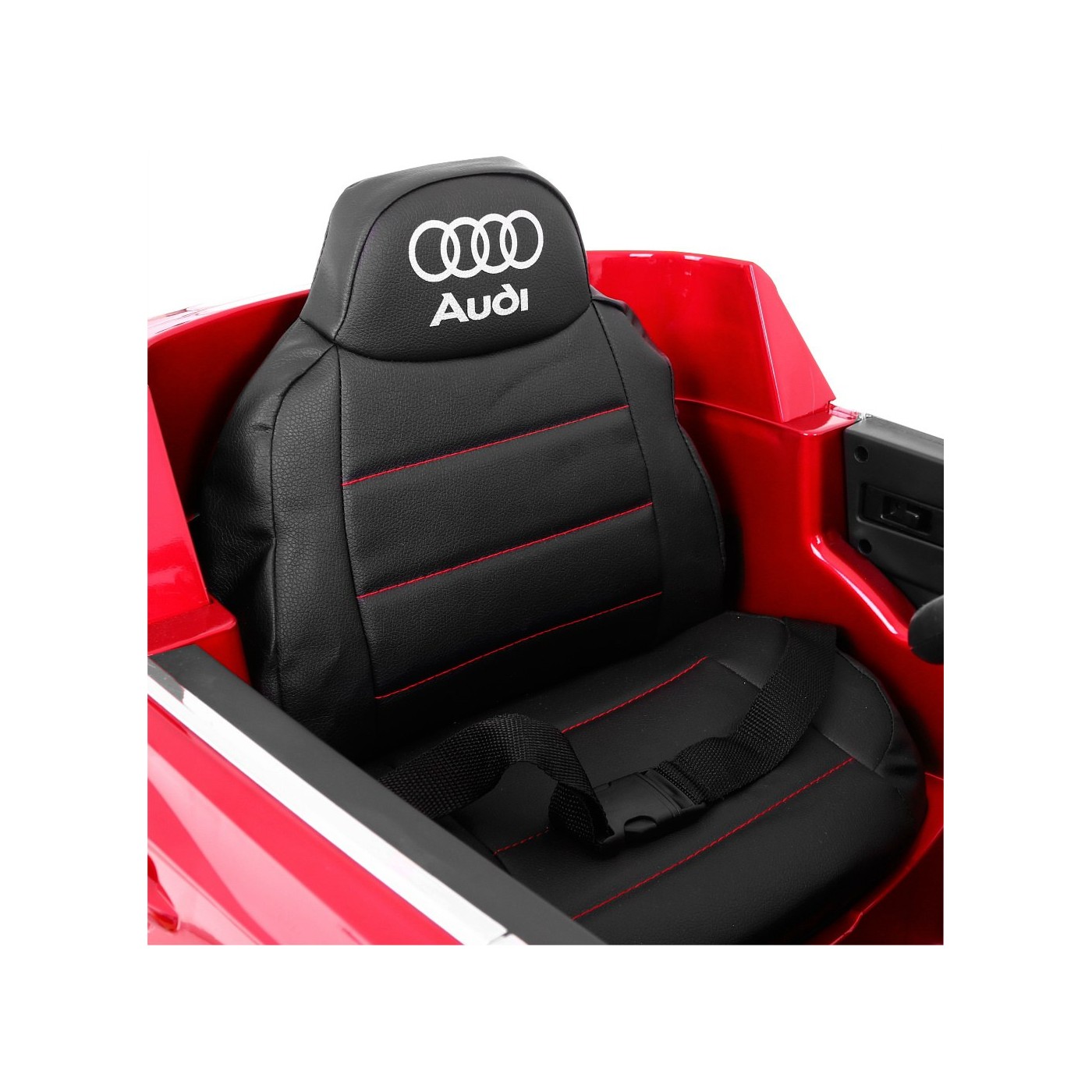 Bateriový lak Audi Q7 Quattro S-Line červený + dálkové ovládání + pomalý start + EVA + MP3 rádio