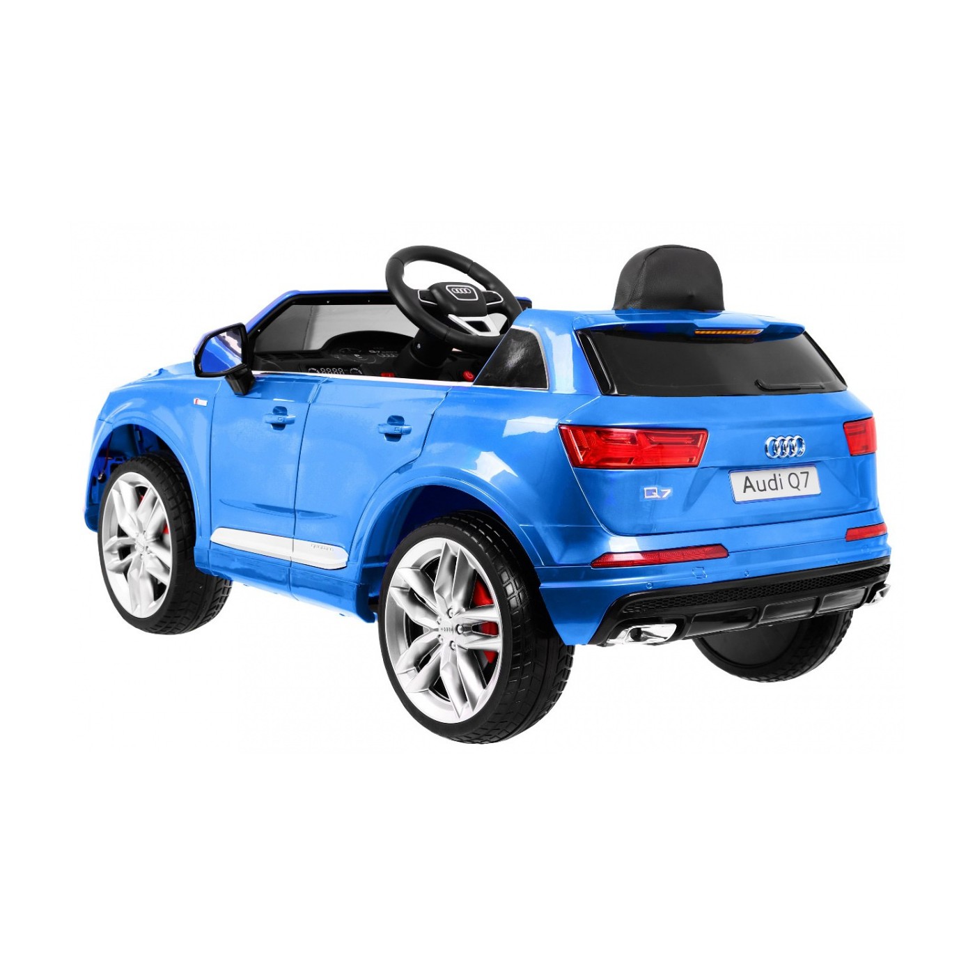 Audi Q7 Quattro S-Line bateriově napájený lak modrý dálkový ovladač pomalý start EVA rádio MP3