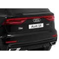 Dětský zvedák baterií Audi Q8 černý + dálkové ovládání + EVA + pomalý start + MP3 USB + LED