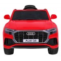 Dětský zvedák baterií Audi Q8 červený + dálkové ovládání + EVA + pomalý start + MP3 USB + LED