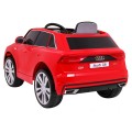 Dětský zvedák baterií Audi Q8 červený + dálkové ovládání + EVA + pomalý start + MP3 USB + LED