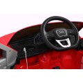 Dětský zvedák baterií Audi Q8 červený + dálkové ovládání + EVA + pomalý start + MP3 USB + LED