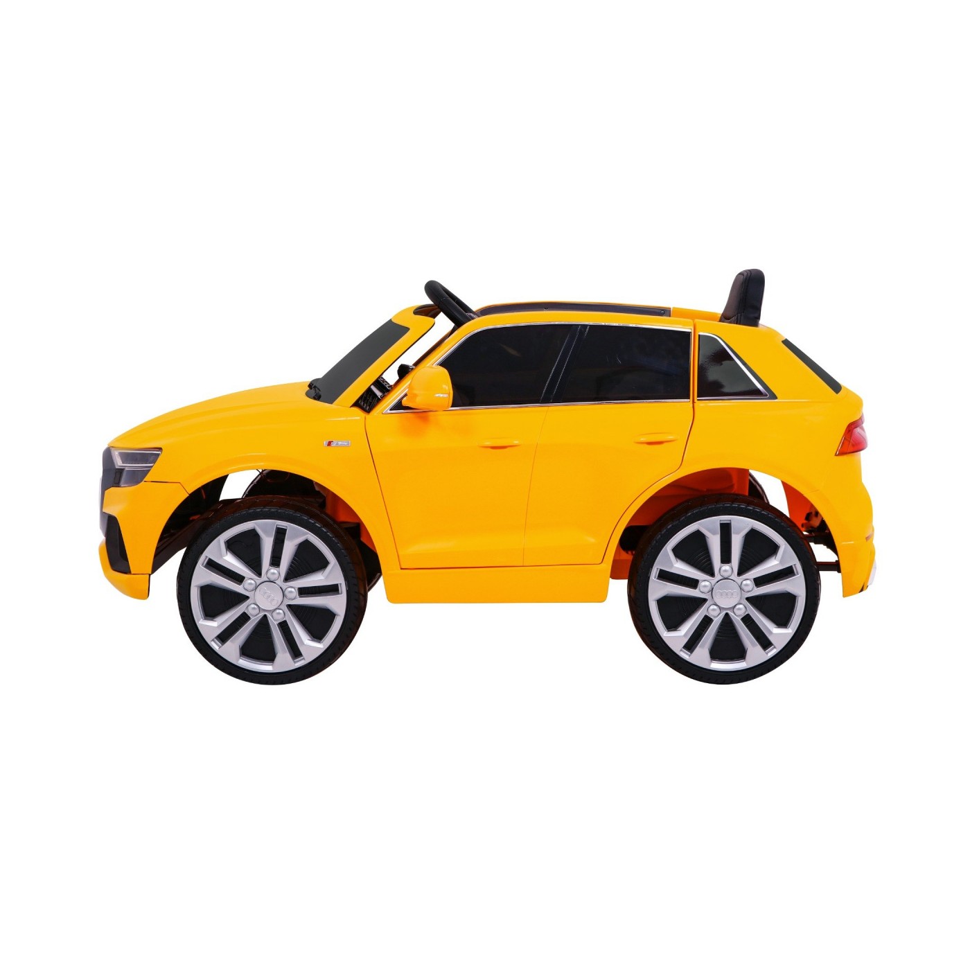Audi Q8 Zvedák na dětskou baterii žlutý + Dálkové ovládání + EVA + Pomalý Start + MP3 USB + LED