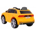 Audi Q8 Zvedák na dětskou baterii žlutý + Dálkové ovládání + EVA + Pomalý Start + MP3 USB + LED