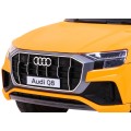 Audi Q8 Zvedák na dětskou baterii žlutý + Dálkové ovládání + EVA + Pomalý Start + MP3 USB + LED