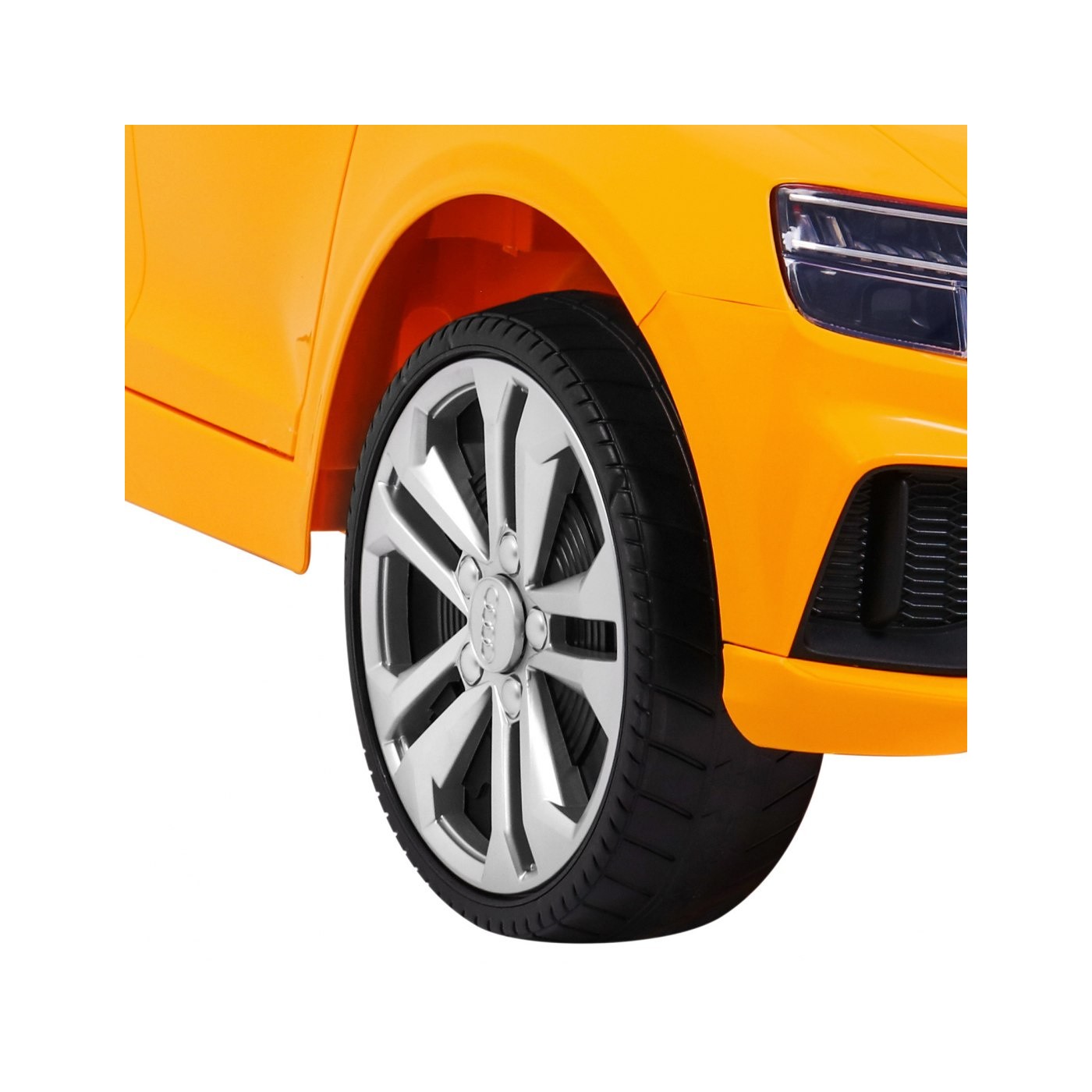 Audi Q8 Zvedák na dětskou baterii žlutý + Dálkové ovládání + EVA + Pomalý Start + MP3 USB + LED