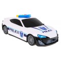 Policejní vůz 2v1 pro děti 3+ Úložný prostor pro pružiny + 3 Auta + Světla Zvuky