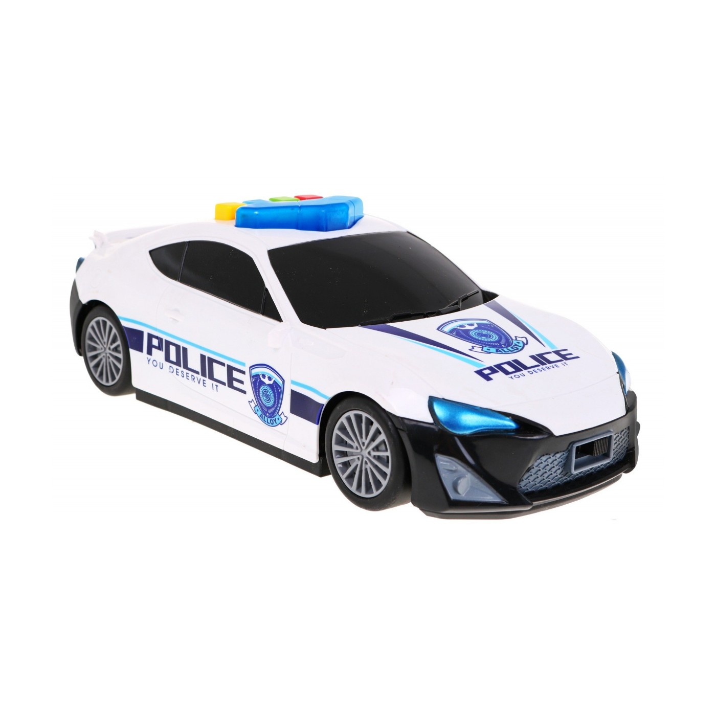 Policejní vůz 2v1 pro děti 3+ Úložný prostor pro pružiny + 3 Auta + Světla Zvuky