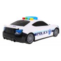 Policejní vůz 2v1 pro děti 3+ Úložný prostor pro pružiny + 3 Auta + Světla Zvuky