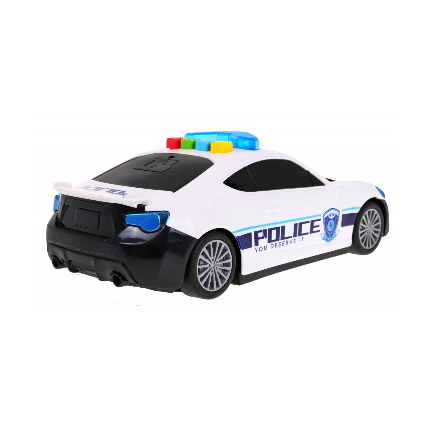 Policejní vůz 2v1 pro děti 3+ Úložný prostor pro pružiny + 3 Auta + Světla Zvuky