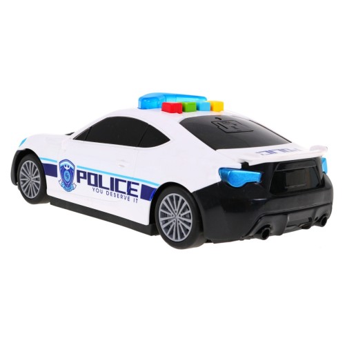 Policejní vůz 2v1 pro děti 3+ Úložný prostor pro pružiny + 3 Auta + Světla Zvuky