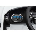 Dětská baterie Audi R8 bílá + dálkové ovládání + EVA + pomalý start + MP3 LED