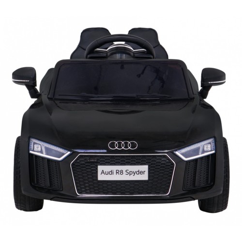 Audi R8 Bateriové dětské černé + Dálkové ovládání + EVA + Pomalý start + MP3 LED